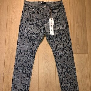 PURPLE BRAND P101 White Terry Graffiti (SIZE 32)